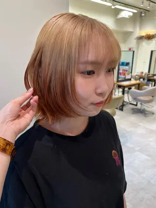 ショート カラー レイヤー/ブラウン カラー/パーマのヘアスタイル