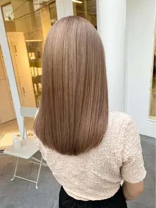 セミロング カラー ハイトーン×似合わせ 🌱中川慎之介のヘアスタイル