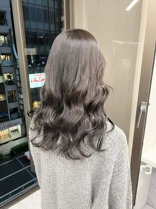 セミロング カラー パーマ ヘアアレンジ メンズ キッズ ネイル マツエク・マツパ 上品＆韓国風 🥀海心🥀のヘアスタイル