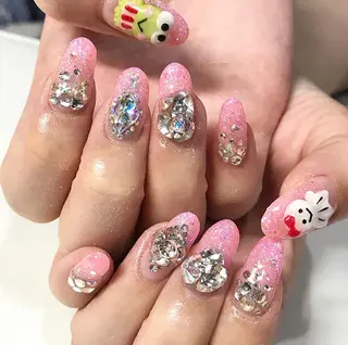 ネイル 渋谷／チップ長さ出し 👑アプレgel-xのネイルデザイン