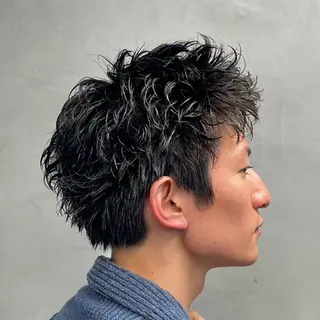 ショート パーマ ヘアアレンジ メンズ fifth 石川 凪のヘアスタイル