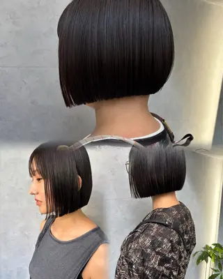 ミディアム ボブ×レイヤーカット 透明感カラー/Fuuのヘアスタイル