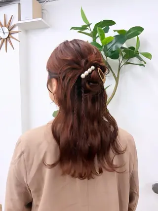 セミロング カラー ヘアアレンジ HIROKO / 透明感暖色カラー🎀のヘアスタイル