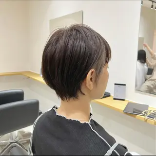 ショート 切りっぱなしボブ 👩🏼ミニボブのヘアスタイル