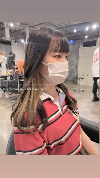 ロング カラー パーマ ヘアアレンジ メンズ キッズ ネイル マツエク・マツパ 透明感カラー・レイヤ ー🎀amika🎀のヘアスタイル