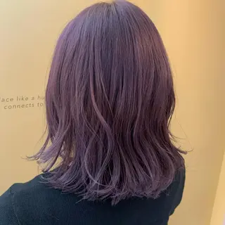 ミディアム カラー ハブヘアー ハブヘアーのヘアスタイル