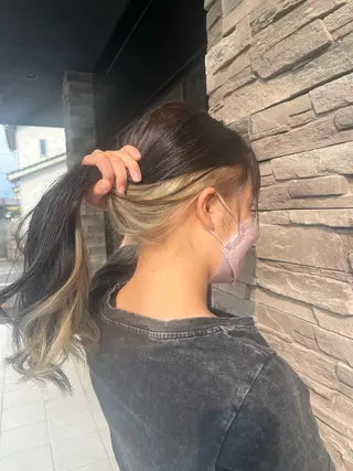 セミロング カラー LiTA長嶺 小佐井悠未のヘアスタイル