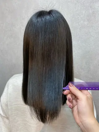 セミロング 💜髪質改善/ 艶カラー/ミナ🩷のヘアスタイル