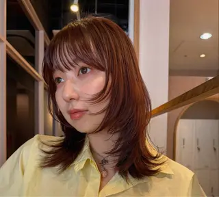 ミディアム カラー 柔らかベージュ🧤 透明感/このかのヘアスタイル