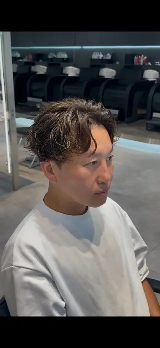 ショート パーマ メンズ 似合わせパーマ🔥 河浪 大智のヘアスタイル