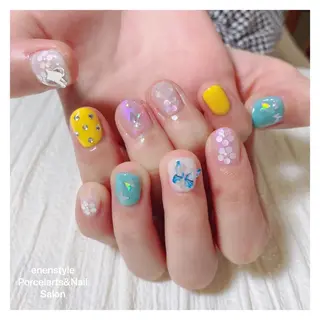 ショート ネイル 🐾enen style 🐾のネイルデザイン