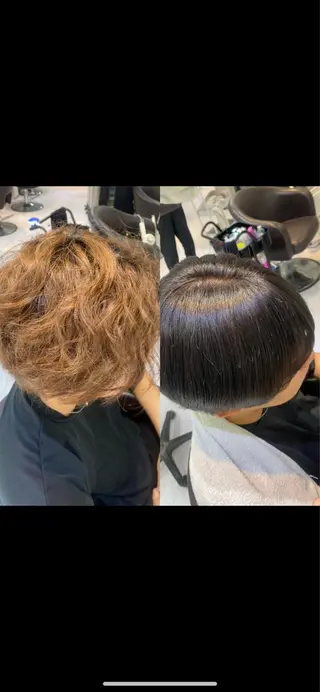 ショート カラー メンズ tatsuya新宿 縮毛矯正/髪質改善のヘアスタイル