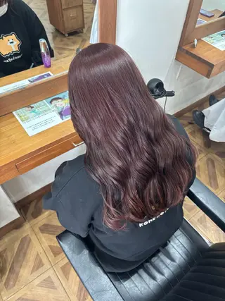 ロング カラー 兼子莉彩 /暗髪🤎/暖色🍒のヘアスタイル