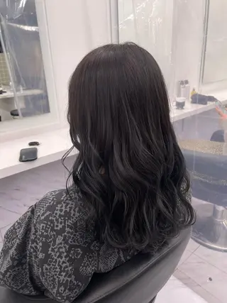 ミディアム カラー パーマ ヘアアレンジ メンズ キッズ ネイル マツエク・マツパ アイブロウ 🦋縮毛/韓国レイヤ ー/透明感カラー🦋のヘアスタイル