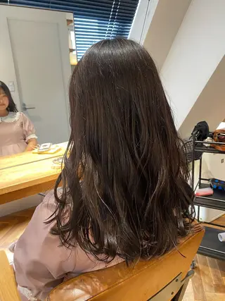 セミロング カラー misa🫧ナチュラ ル縮毛矯正/髪質改善のヘアスタイル