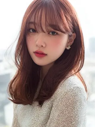 ロング 絶対綺麗な暖色カラー 🎯あります✨増渕✨のヘアスタイル