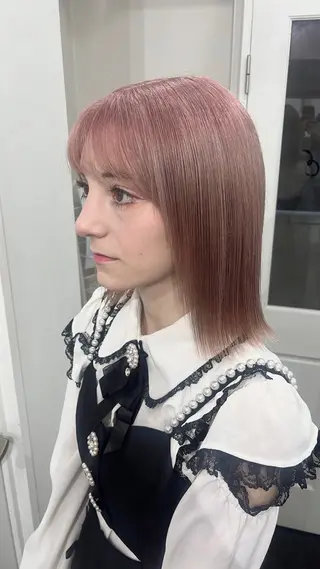 ミディアム カラー ♱地雷カラー♱ウルフ ♱ 藍衣 ♱のヘアスタイル