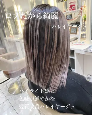 ミディアム カラー 山崎俊輔/髪質改善 /バレイヤージュのヘアスタイル