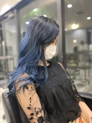ロング カラー レイヤーカット 赤み消し　店長/大和のヘアスタイル
