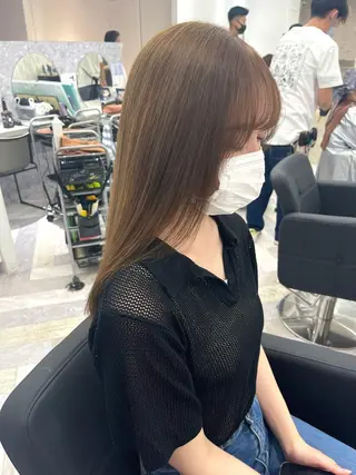 ロング カラー 店長 MANAMI 艶カラー／骨格ボブのヘアスタイル