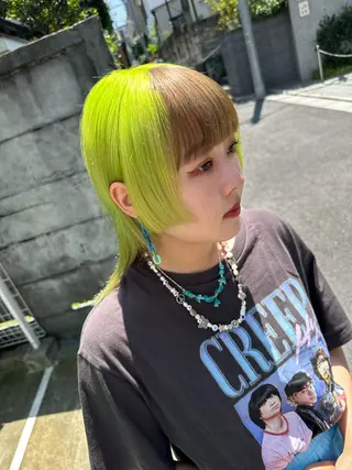 ミディアム カラー デザインカラー🎨 下北沢 / 磯部のヘアスタイル