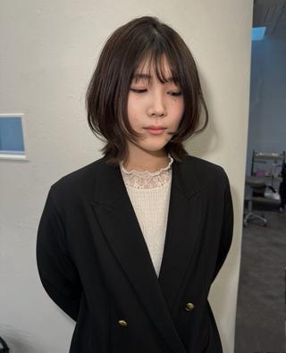 ミディアム テラダ ユウシンのヘアスタイル