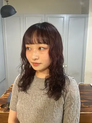 ミディアム カラー パーマ 🤩噂のMr.髪ポジ ティブ®️yu🤩のヘアスタイル
