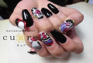 ロング ネイル ネイルサロン Cureのネイルデザイン