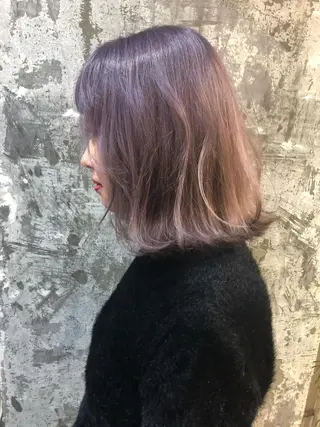 ミディアム カラー Pia ツボイ ケイタのヘアスタイル