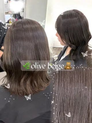 ミディアム 韓国風骨格カット 艶カラー🩶髙林夏美のヘアスタイル