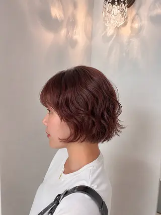 ミディアム カラー パーマ ヒナ/酸性ストレート /髪質改善のヘアスタイル