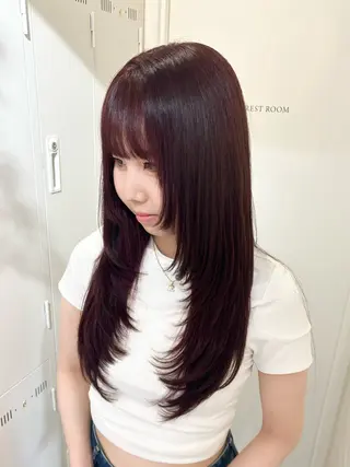 ロング カラー ハルカ ・のヘアスタイル