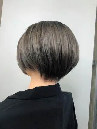 ショート カラー レイヤー/ハッシュ 渋谷/サッタのヘアスタイル