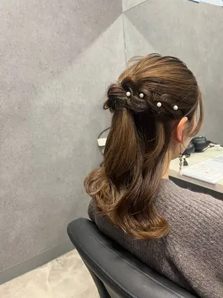 ロング ヘアアレンジ 加藤 碧唯のヘアスタイル