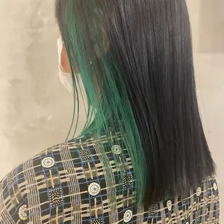 セミロング 新宿/顔周りカット +レイヤー＝しずく♩のヘアスタイル