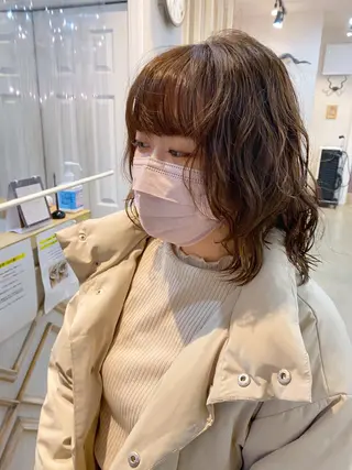 ミディアム パーマ Sabby氏川洸希 パーマのヘアスタイル
