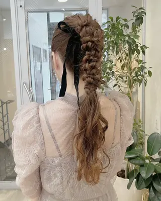 ロング カラー ヘアアレンジ nakahara madokaのヘアスタイル
