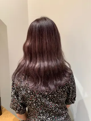 セミロング カラー 草野ゆずき⌇縮毛矯正 ⌇Wカラー⌇レイヤーのヘアスタイル