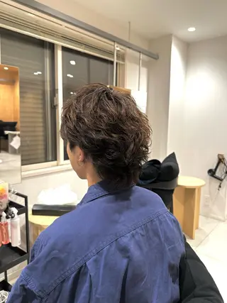 ミディアム パーマ メンズ 🔥メンズ特化 /パーマ&カット🌀のヘアスタイル