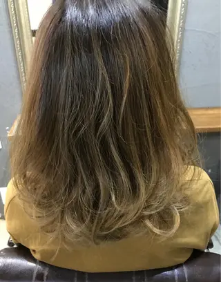ミディアム カラー メンズカットパーマ 似合わせカット 小林のヘアスタイル
