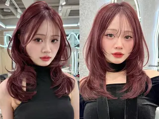 ロング カラー ヘアアレンジ 大宮縮毛矯正🩵 レイヤー 佐藤和のヘアスタイル