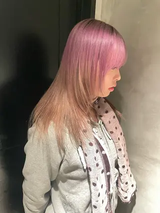 セミロング カラー ブリーチ✧︎デザイン ゆうのヘアスタイル