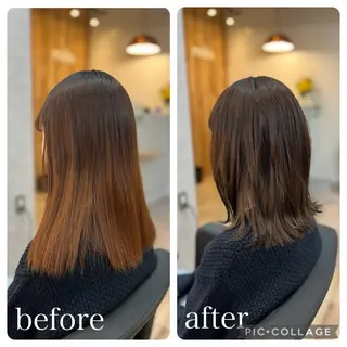 ミディアム Aguhair milo森山知幸のヘアスタイル