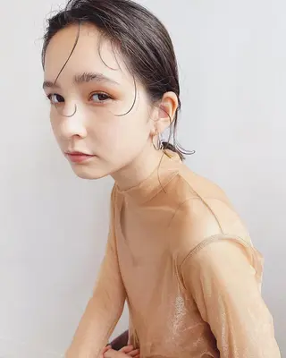 ミディアム 🐈三毛猫ローライト ・mixカラー🐈のヘアスタイル