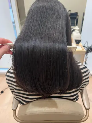 セミロング カラー 外国人対応 佐久間のヘアスタイル