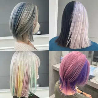 カラー Yoshiいろあそび 八王子/ハイトーンのヘアスタイル