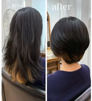ミディアム 髪質改善 菊池紳吾のヘアスタイル