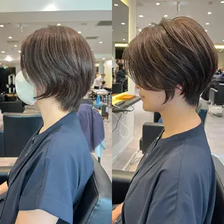 ショート カラー 襟足でお悩みの方✂︎ くびれ職人ハシモトのヘアスタイル