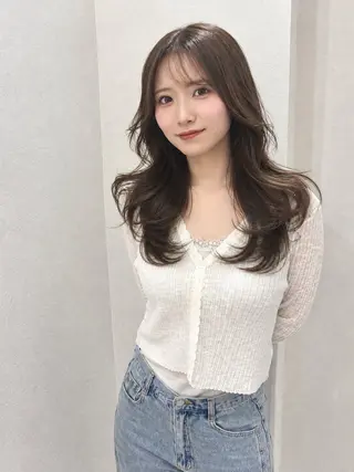 セミロング レイヤー/美髪矯正 本田拓也のヘアスタイル