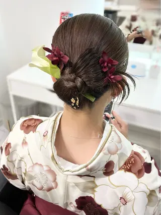 ミディアム ヘアアレンジ ヘアセット専門店 Rのヘアスタイル